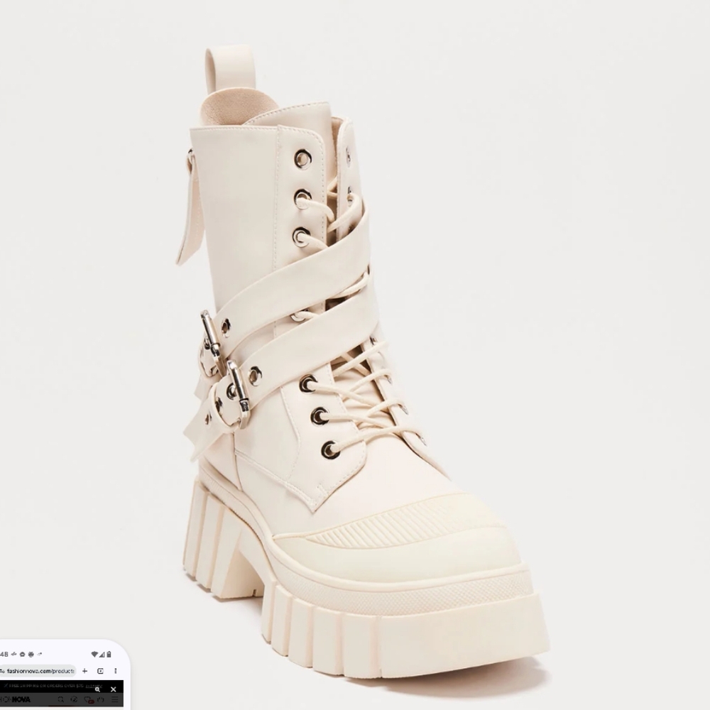 Fashion Nova Combat Boots 9W